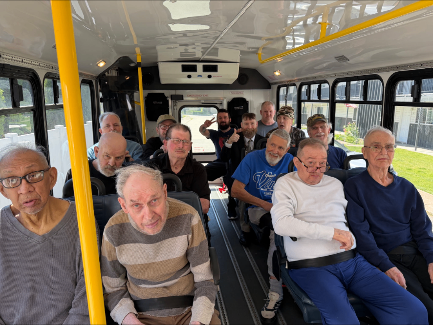 Group outing on the Rose Terrace bus